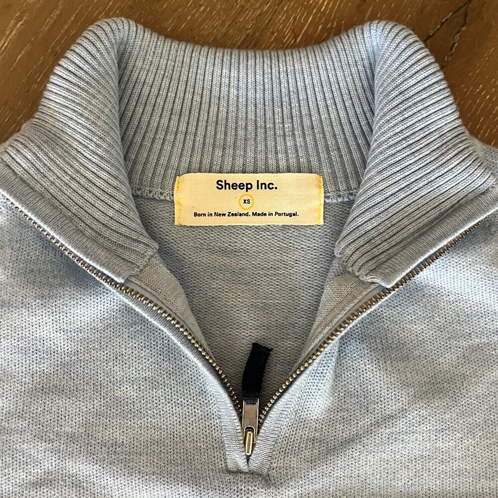 Sheep Inc. partial zip sweater, xs